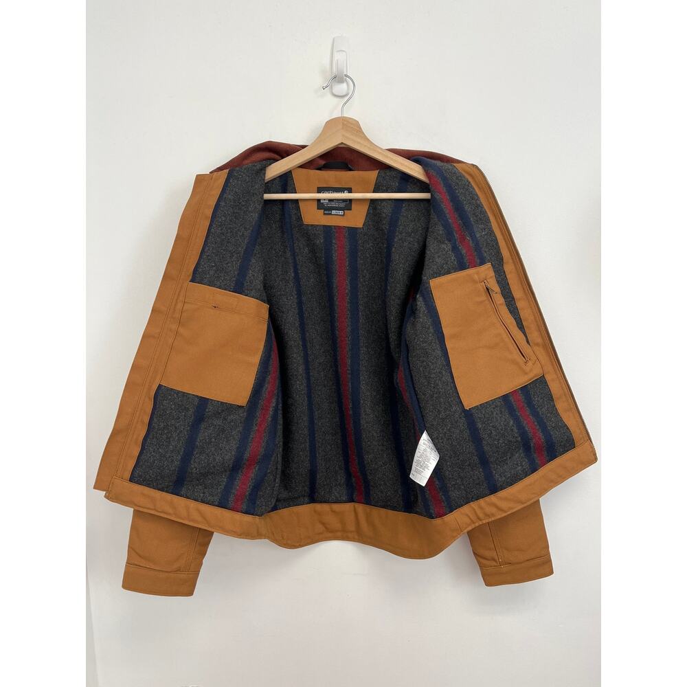 Carhartt Iconic J01 Duck Detroit Jacket Workwear Utility Blanket Lined - Small - Picture 12 of 16